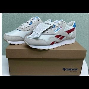 Reebok Classic Nylon Chalk Scarlet size 3.5